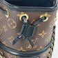 LOUIS VUITTON M83480 Monogram Kanoe Bag Hand Bag Drawstring Bag Pouch Chain Shoulder Bag MonogramCanvas Brown/Black Used