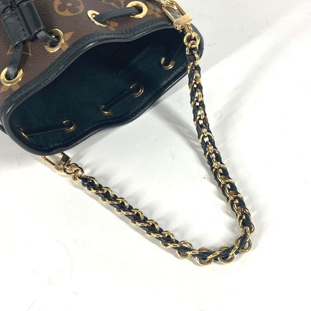 LOUIS VUITTON M83480 Monogram Kanoe Bag Hand Bag Drawstring Bag Pouch Chain Shoulder Bag MonogramCanvas Brown/Black Used