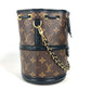 LOUIS VUITTON M83480 Monogram Kanoe Bag Hand Bag Drawstring Bag Pouch Chain Shoulder Bag MonogramCanvas Brown/Black Used