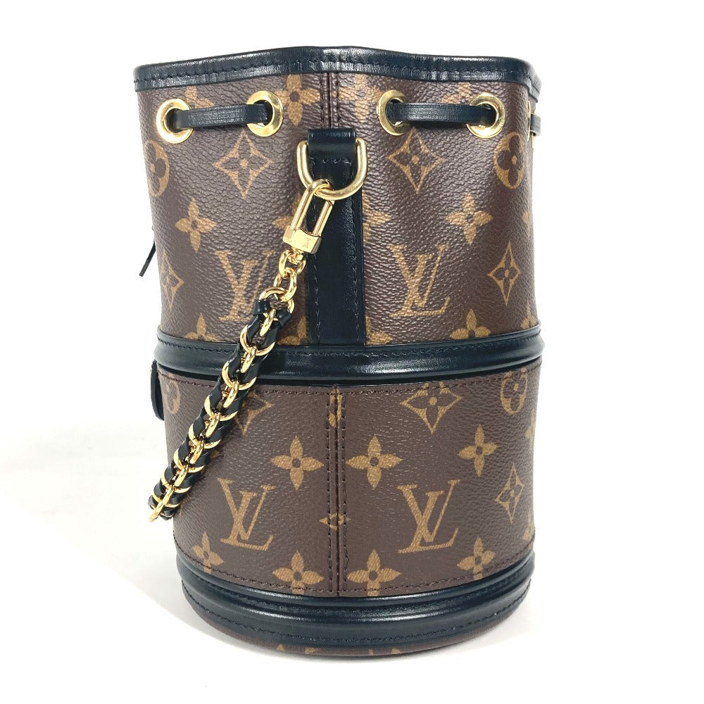 LOUIS VUITTON M83480 Monogram Kanoe Bag Hand Bag Drawstring Bag Pouch Chain Shoulder Bag MonogramCanvas Brown/Black Used