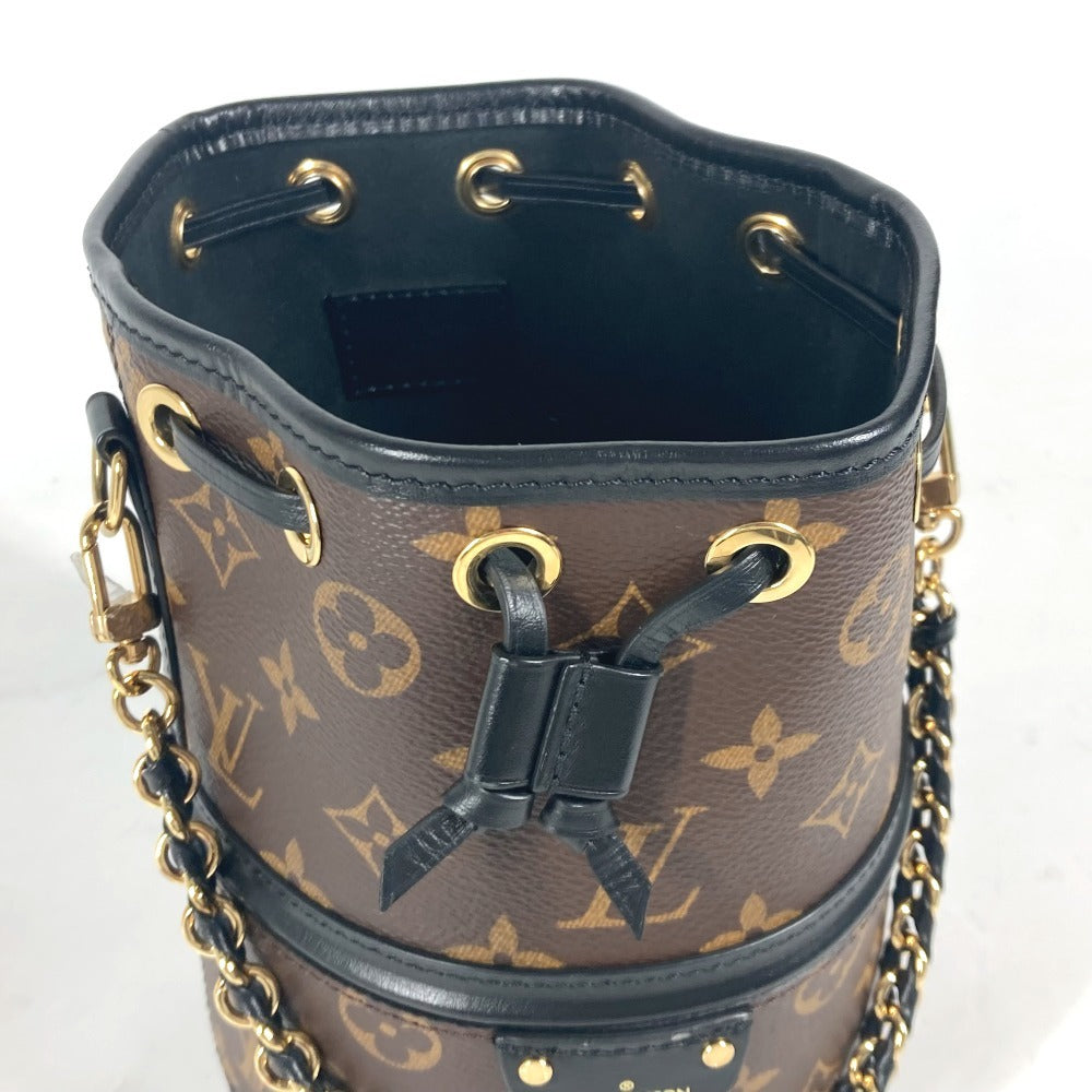 LOUIS VUITTON M83480 Monogram Kanoe Bag Hand Bag Drawstring Bag Pouch Chain Shoulder Bag MonogramCanvas Brown/Black Used