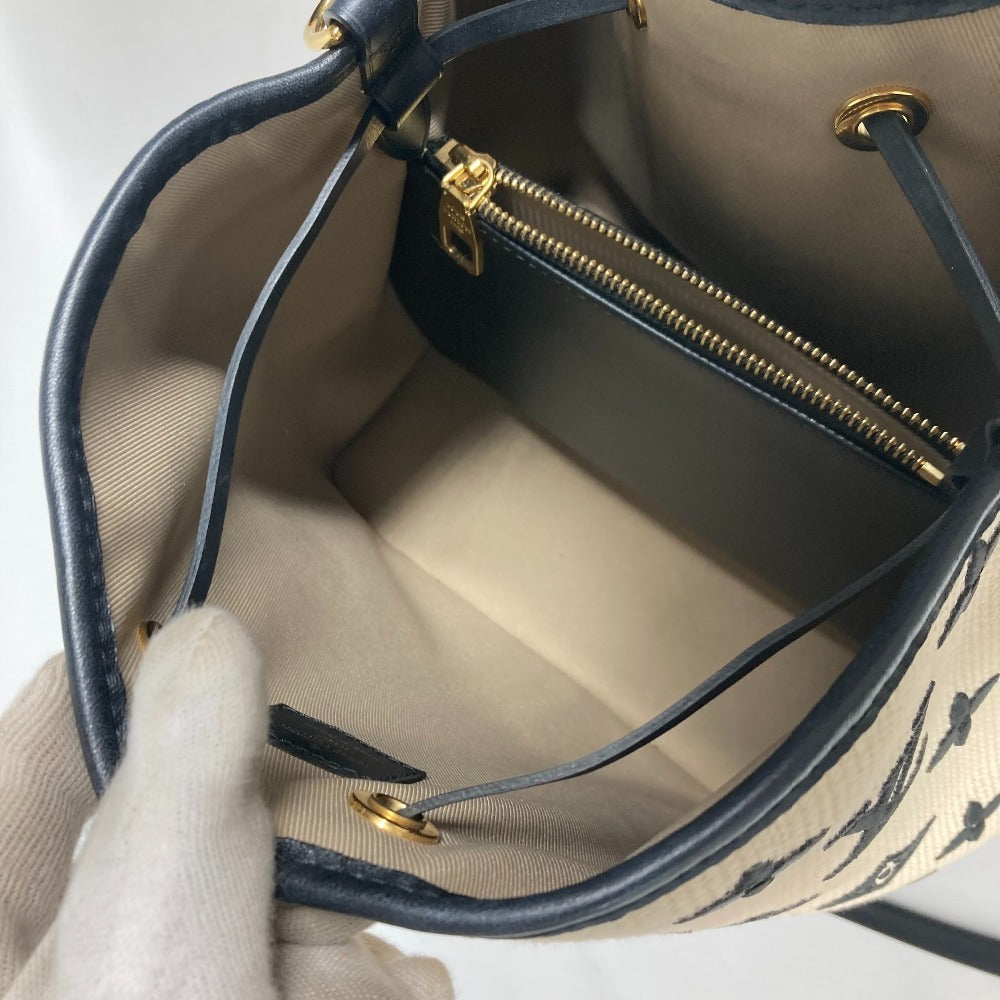 LOUIS VUITTON M23080 モノグラムバイザプール ネオノエMM カバン ショルダーバッグ 斜め掛け 巾着 ショルダーバッグ コットン レディース ノワール ブラック