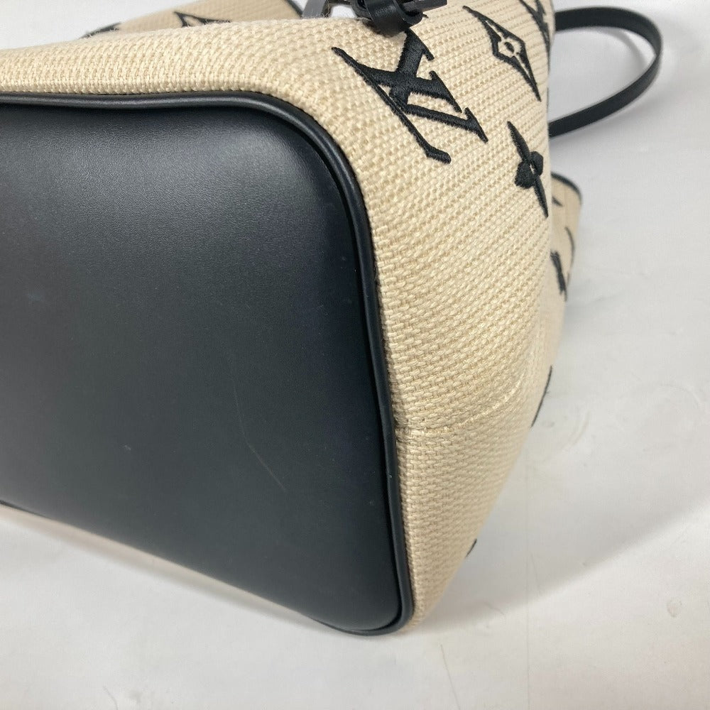 LOUIS VUITTON M23080 モノグラムバイザプール ネオノエMM カバン ショルダーバッグ 斜め掛け 巾着 ショルダーバッグ コットン レディース ノワール ブラック