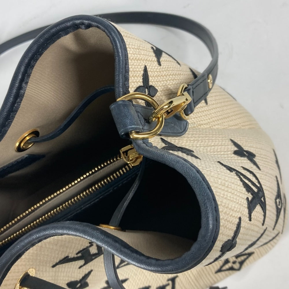 LOUIS VUITTON M23080 モノグラムバイザプール ネオノエMM カバン ショルダーバッグ 斜め掛け 巾着 ショルダーバッグ コットン レディース ノワール ブラック