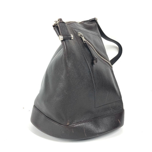 LOEWE アナグラム ロゴ アントン カバン バックパック ショルダーバッグ リュックサック レザー ユニセックス ブラウン
