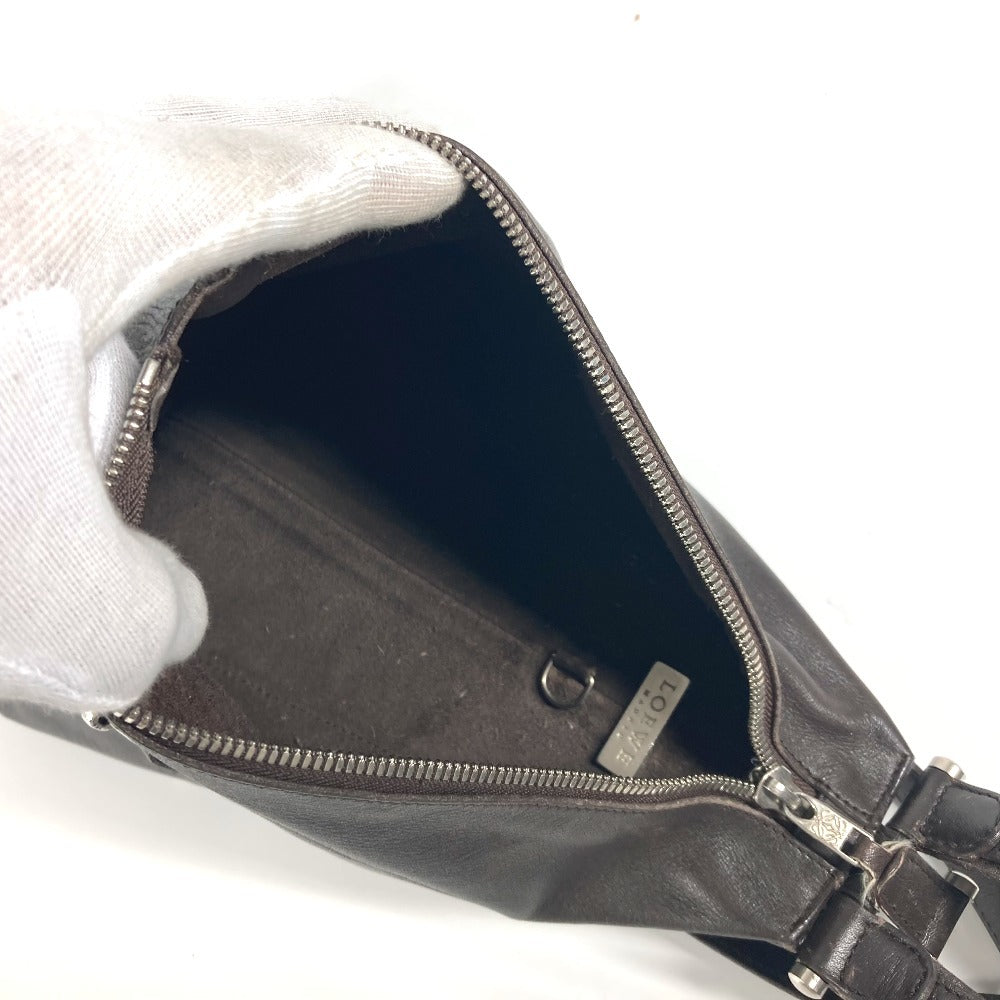 LOEWE アナグラム ロゴ アントン カバン バックパック ショルダーバッグ リュックサック レザー ユニセックス ブラウン