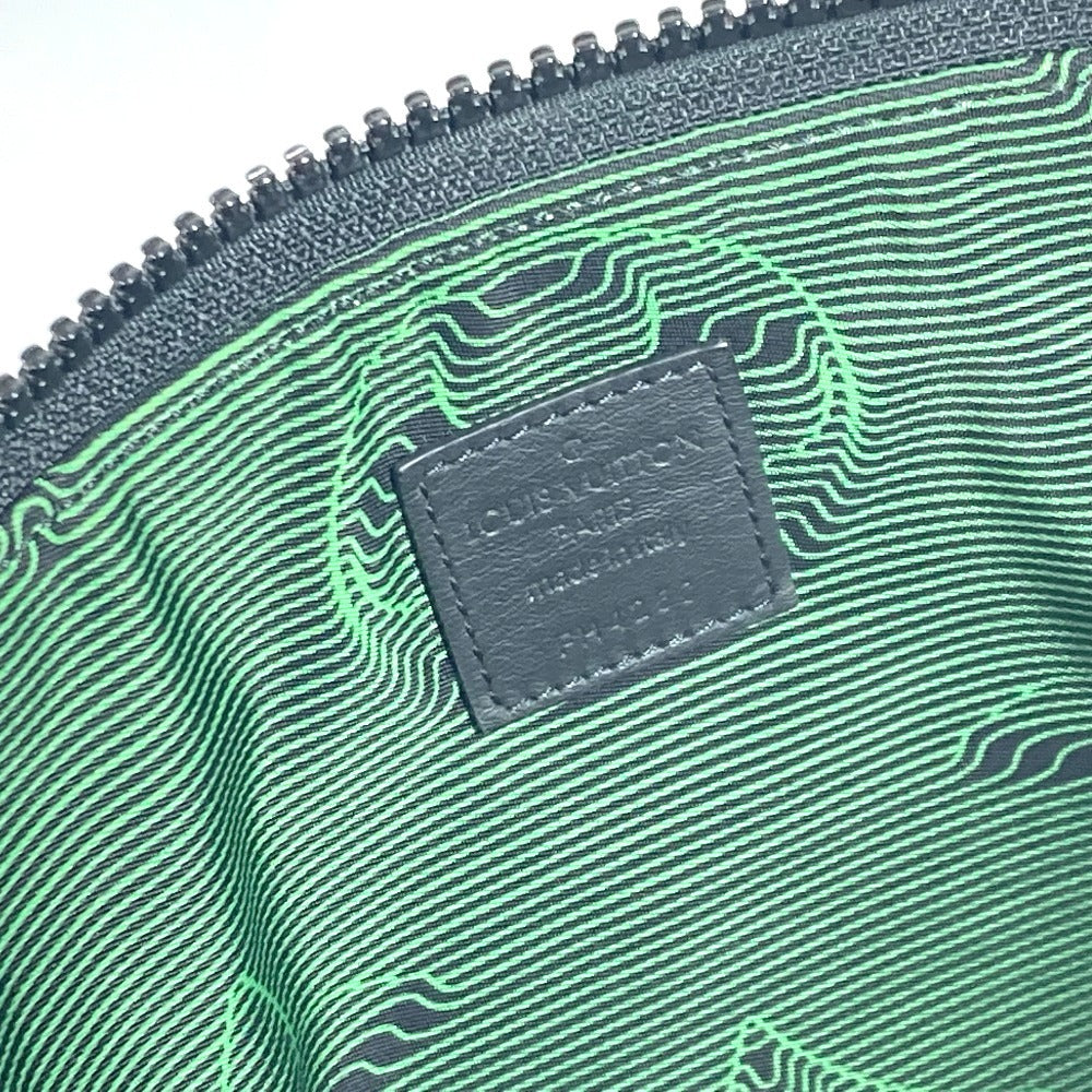 LOUIS VUITTON M80142 モノグラム ポシェット A4 リバーシブル カバン ポーチ ストラップ付 クラッチバッグ ナイロン ユニセックス ブラック