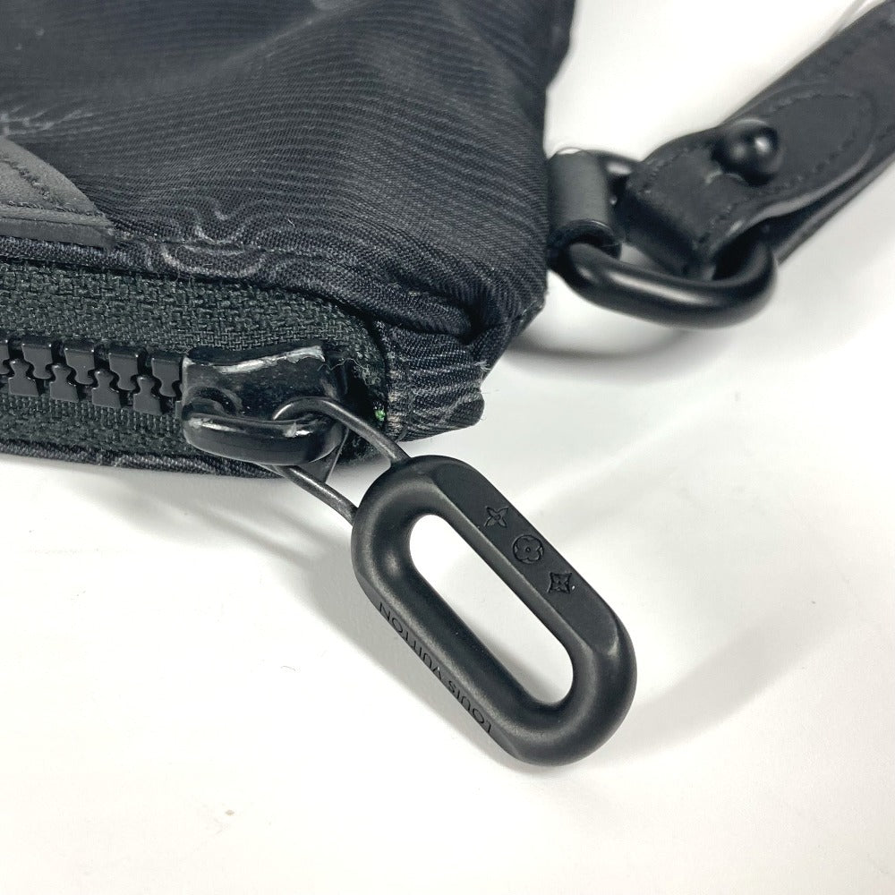 LOUIS VUITTON M80142 モノグラム ポシェット A4 リバーシブル カバン ポーチ ストラップ付 クラッチバッグ ナイロン ユニセックス ブラック