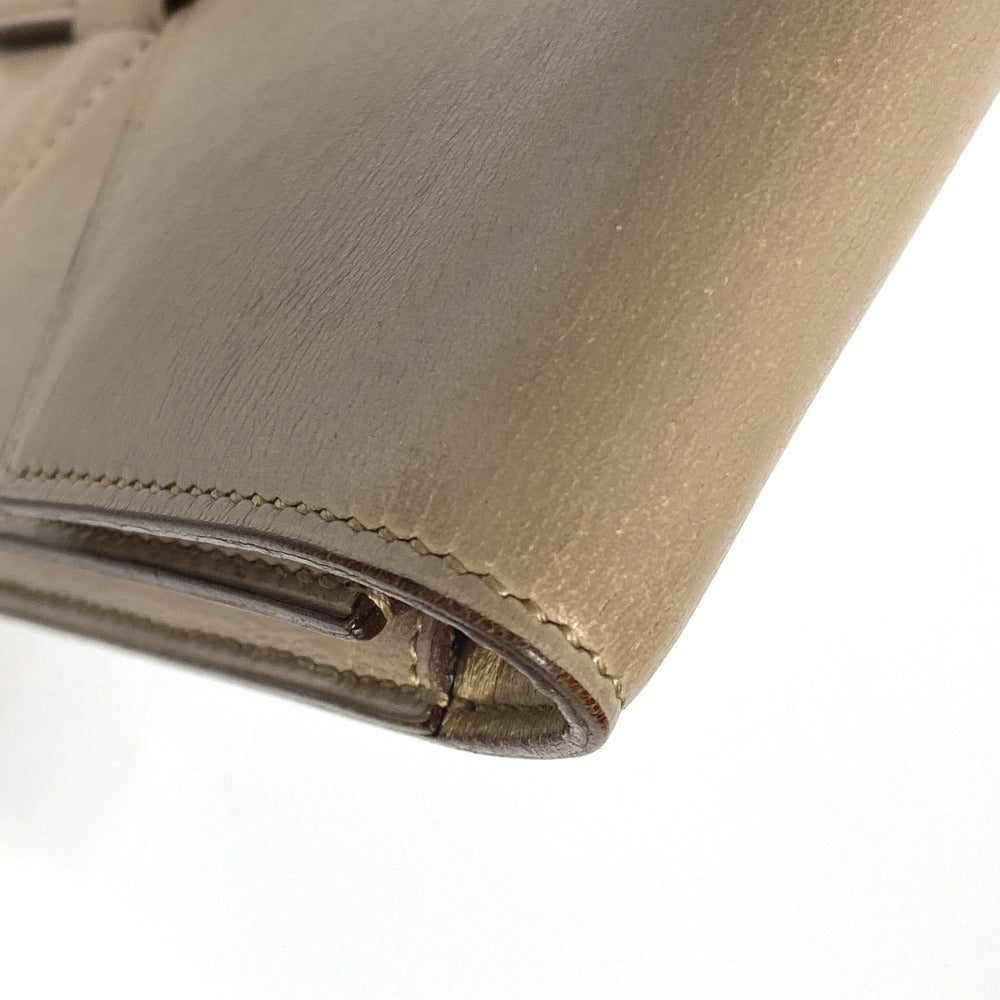 HERMES ヴィンテージ フラップ ベルト カバン ポーチ フラップ クラッチバッグ レザー ユニセックス ベージュ系