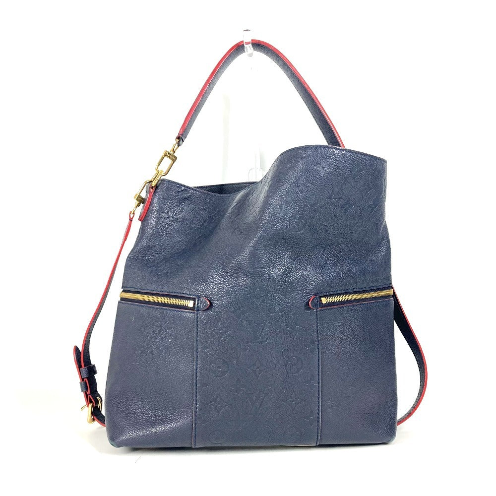LOUIS VUITTON M44012 モノグラムアンプラント メリー 2WAYバッグ 肩掛け トートバッグ ショルダーバッグ モノグラムアンプラントレザー レディース マリーヌルージュ ネイビー