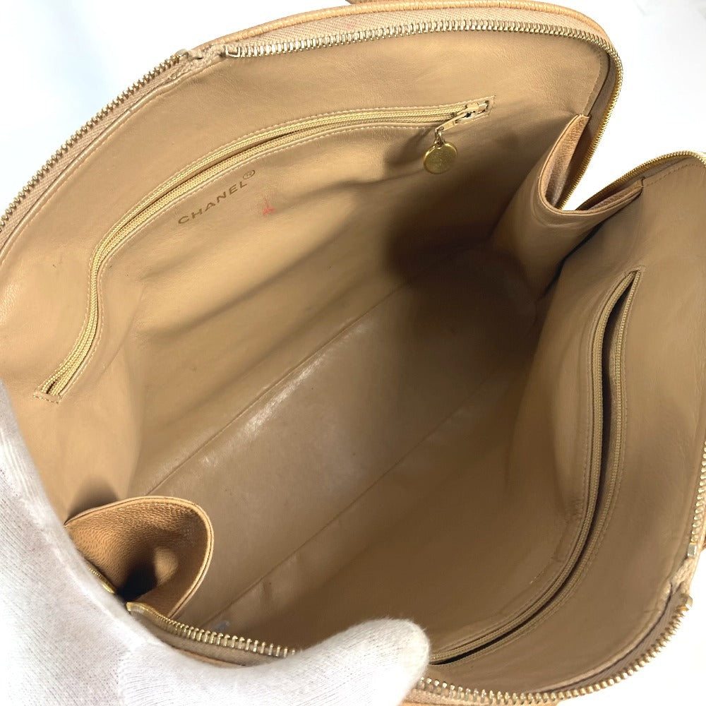 CHANEL vintage CC CC Mark Bag Shoulder Bag Tote Bag Shoulder Bag Caviar Leather Beige Used