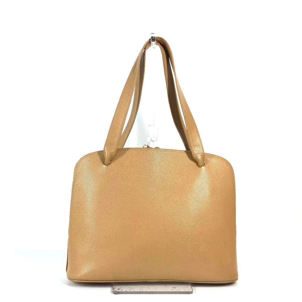 CHANEL vintage CC CC Mark Bag Shoulder Bag Tote Bag Shoulder Bag Caviar Leather Beige Used