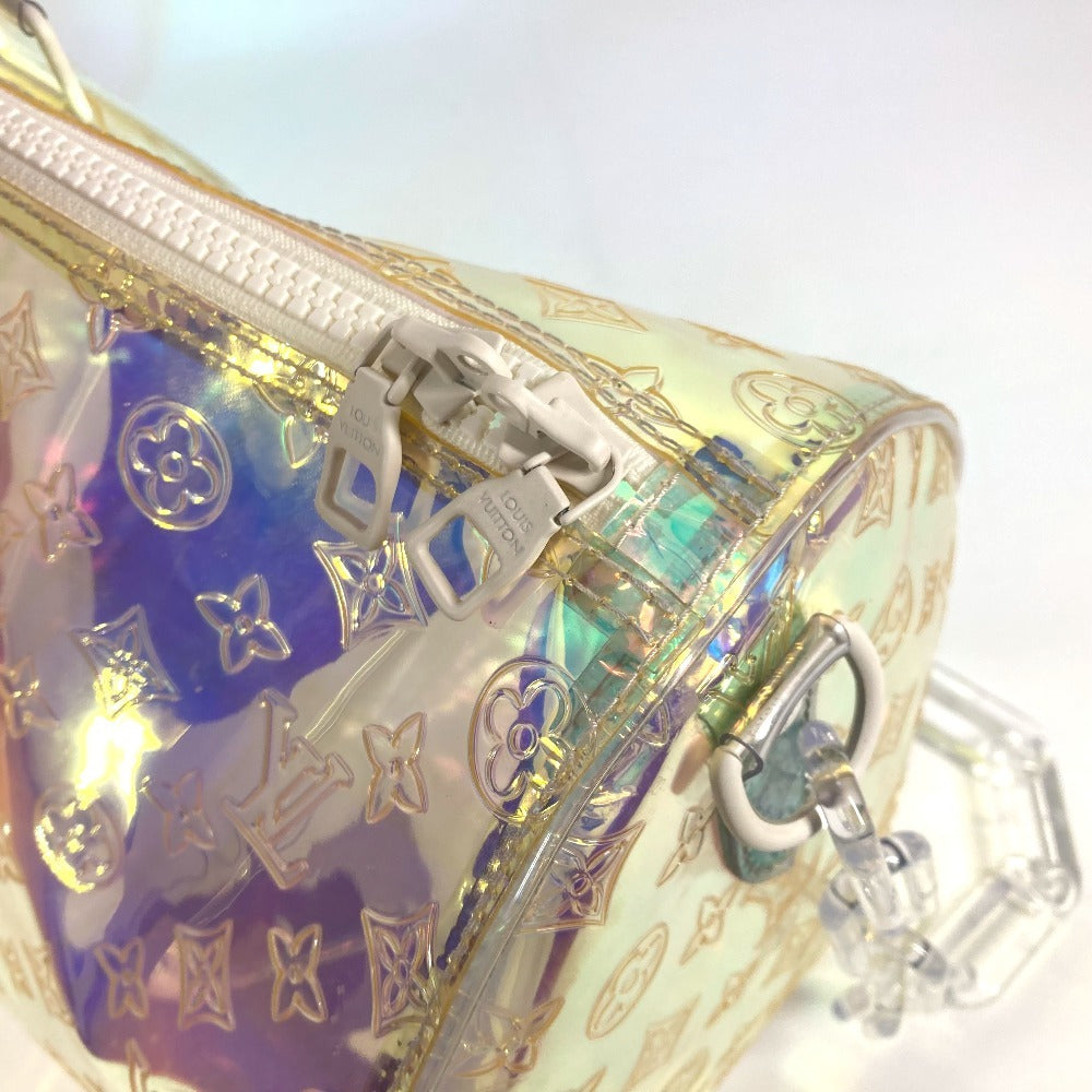 LOUIS VUITTON M53271 Monogram Prism Keepall Bandouliere 50 Travel Bag Shoulder Bag Boston Bag Leather Unisex Aurora Clear