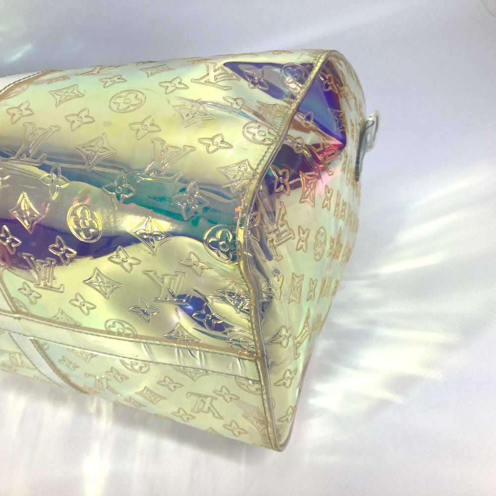 LOUIS VUITTON M53271 Monogram Prism Keepall Bandouliere 50 Travel Bag Shoulder Bag Boston Bag Leather Unisex Aurora Clear