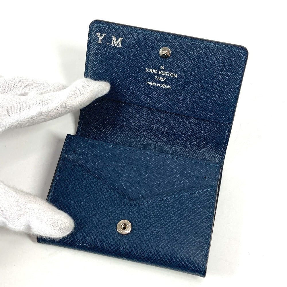 LOUIS VUITTON M64022 タイガ アンヴェロップ カルト ドゥ ヴィジット MM 名刺入れ パスケース カードケース タイガレザー ユニセックス オセアン ネイビー