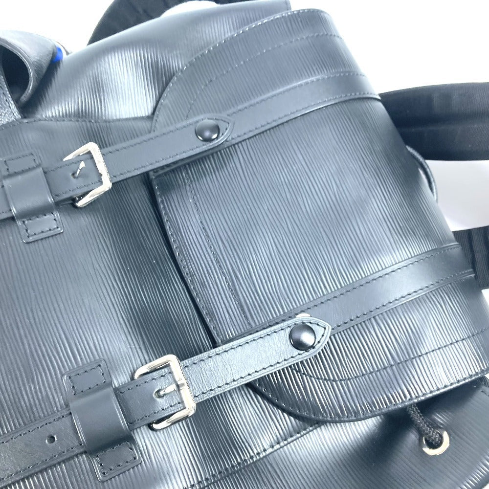 LOUIS VUITTON M56600 Epi Damier Graphite Christopher PM Backpack, Epi Leather, Unisex, Black