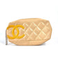 CHANEL カンボンライン CC ココマーク ロゴ メイクポーチ 化粧ポーチ ペンケース ポーチ レザー レディース ベージュ