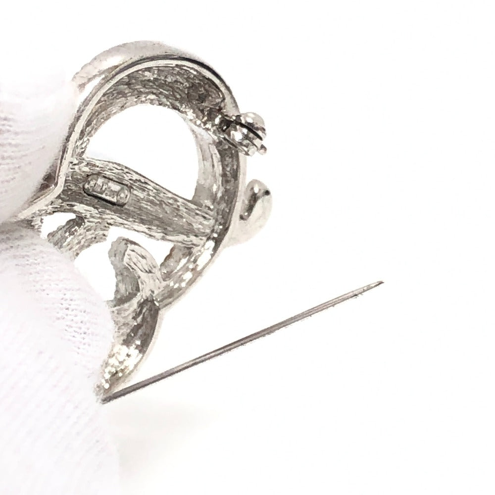 Dior ロゴ CD ブローチ ピン アクセサリー ブローチ メタル レディース シルバー