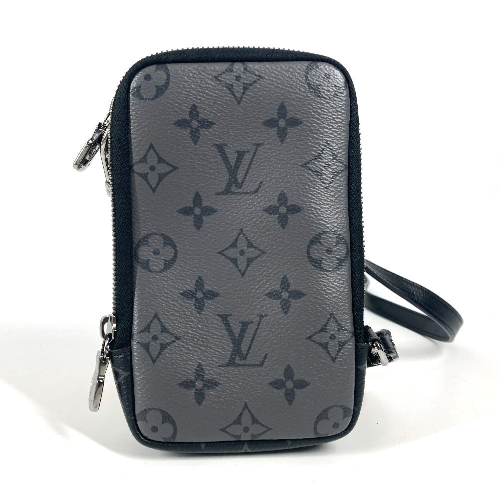 LOUIS VUITTON M69534 モノグラムエクリプス ダブルフォンポーチ ポシェット カバン 斜め掛け ショルダーバッグ モノグラムエクリプスキャンバス ユニセックス ブラック