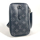 LOUIS VUITTON M69534 モノグラムエクリプス ダブルフォンポーチ ポシェット カバン 斜め掛け ショルダーバッグ モノグラムエクリプスキャンバス ユニセックス ブラック