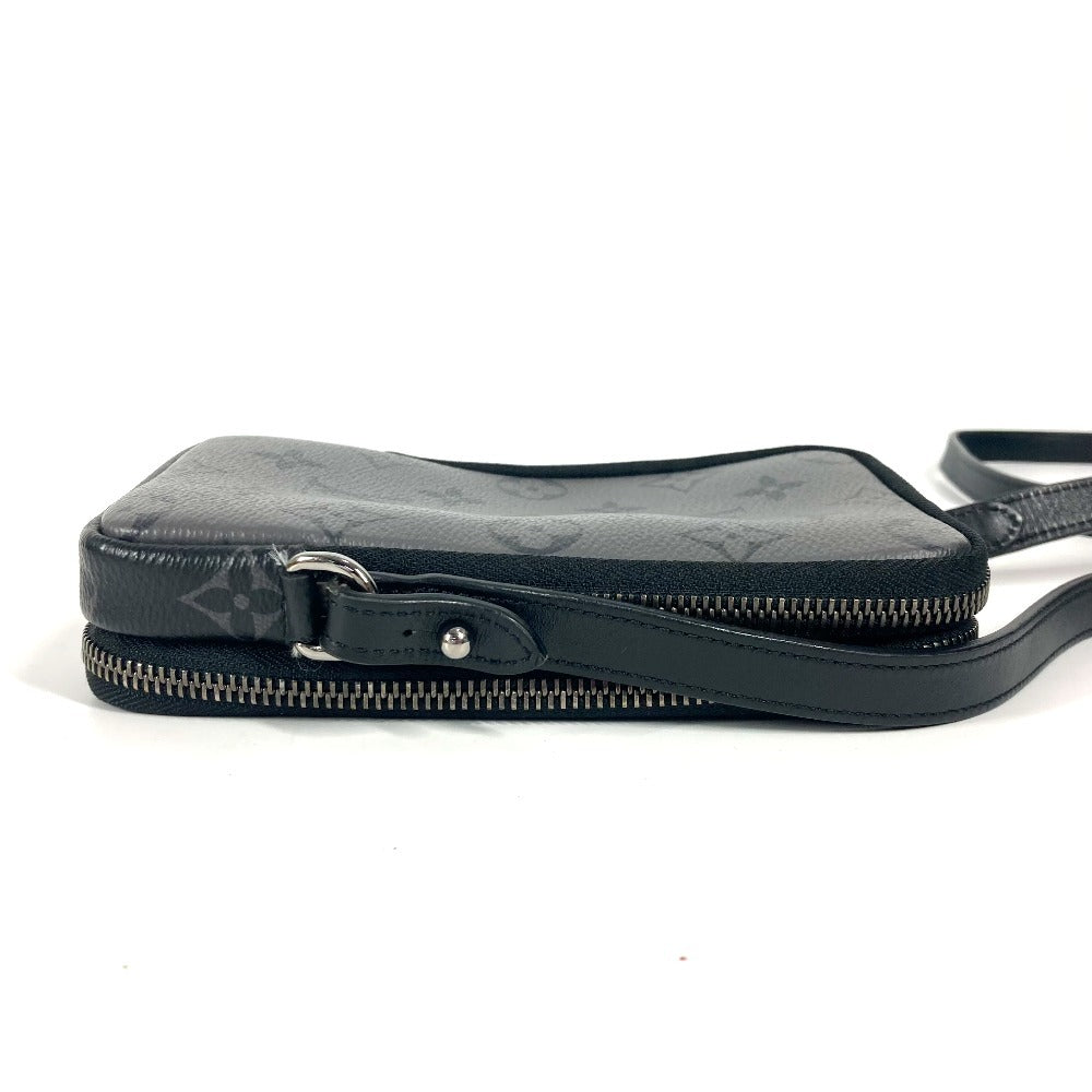 LOUIS VUITTON M69534 モノグラムエクリプス ダブルフォンポーチ ポシェット カバン 斜め掛け ショルダーバッグ モノグラムエクリプスキャンバス ユニセックス ブラック