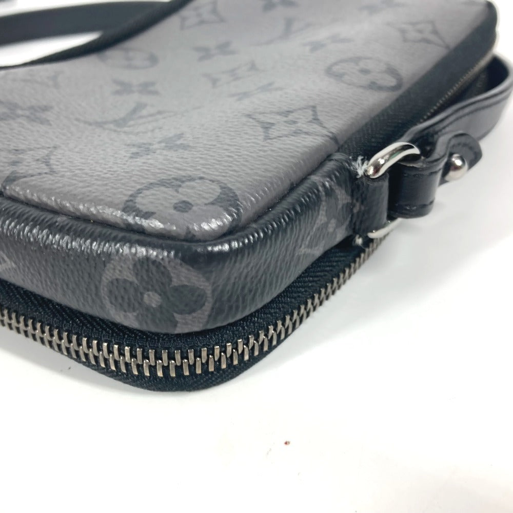 LOUIS VUITTON M69534 モノグラムエクリプス ダブルフォンポーチ ポシェット カバン 斜め掛け ショルダーバッグ モノグラムエクリプスキャンバス ユニセックス ブラック