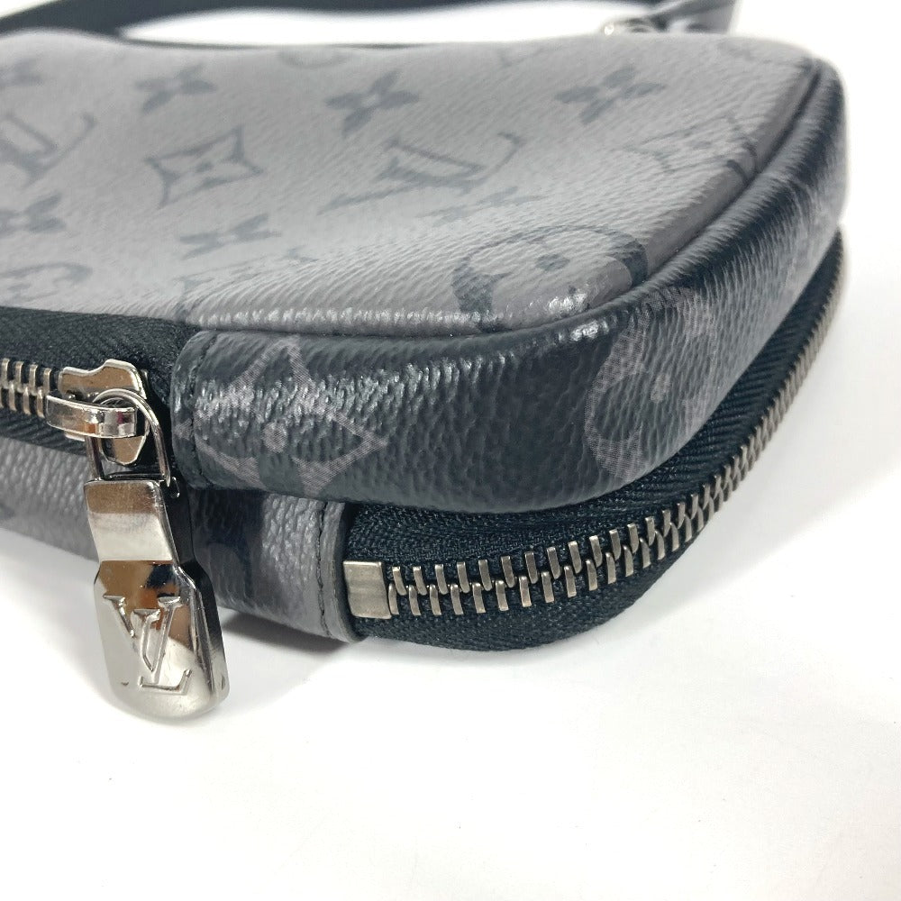 LOUIS VUITTON M69534 モノグラムエクリプス ダブルフォンポーチ ポシェット カバン 斜め掛け ショルダーバッグ モノグラムエクリプスキャンバス ユニセックス ブラック