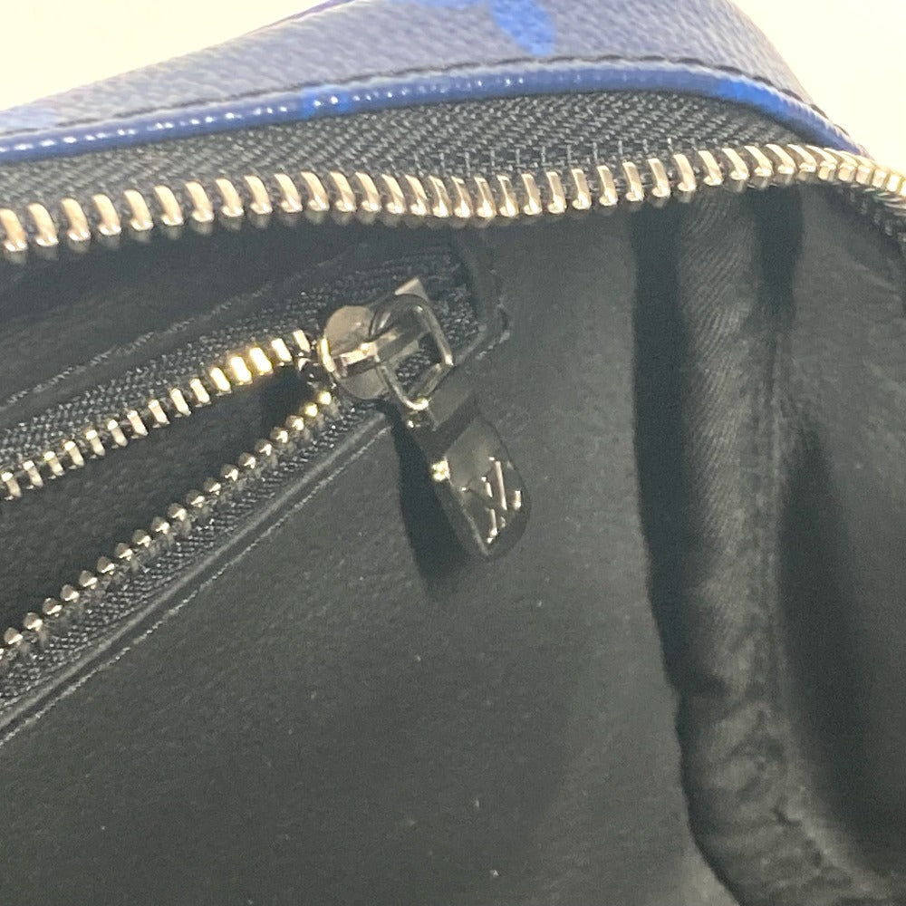LOUIS VUITTON M30849 タイガラマ ドップ・キット ポーチ ハンドバッグ クラッチバッグ セカンドバッグ タイガレザー ユニセックス ブルー