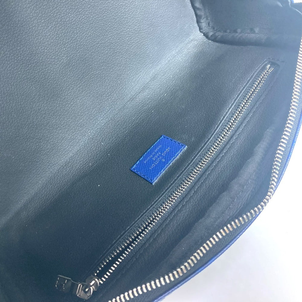 LOUIS VUITTON M30849 タイガラマ ドップ・キット ポーチ ハンドバッグ クラッチバッグ セカンドバッグ タイガレザー ユニセックス ブルー