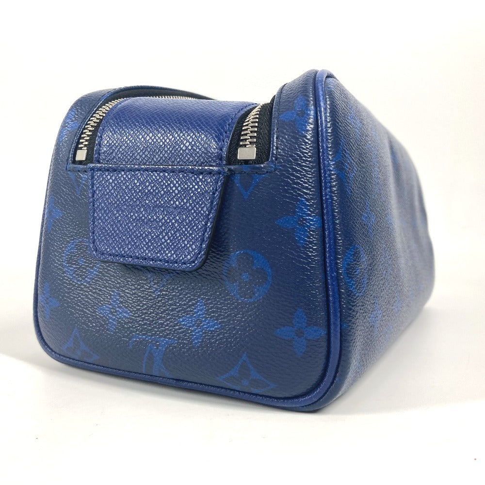 LOUIS VUITTON M30849 タイガラマ ドップ・キット ポーチ ハンドバッグ クラッチバッグ セカンドバッグ タイガレザー ユニセックス ブルー