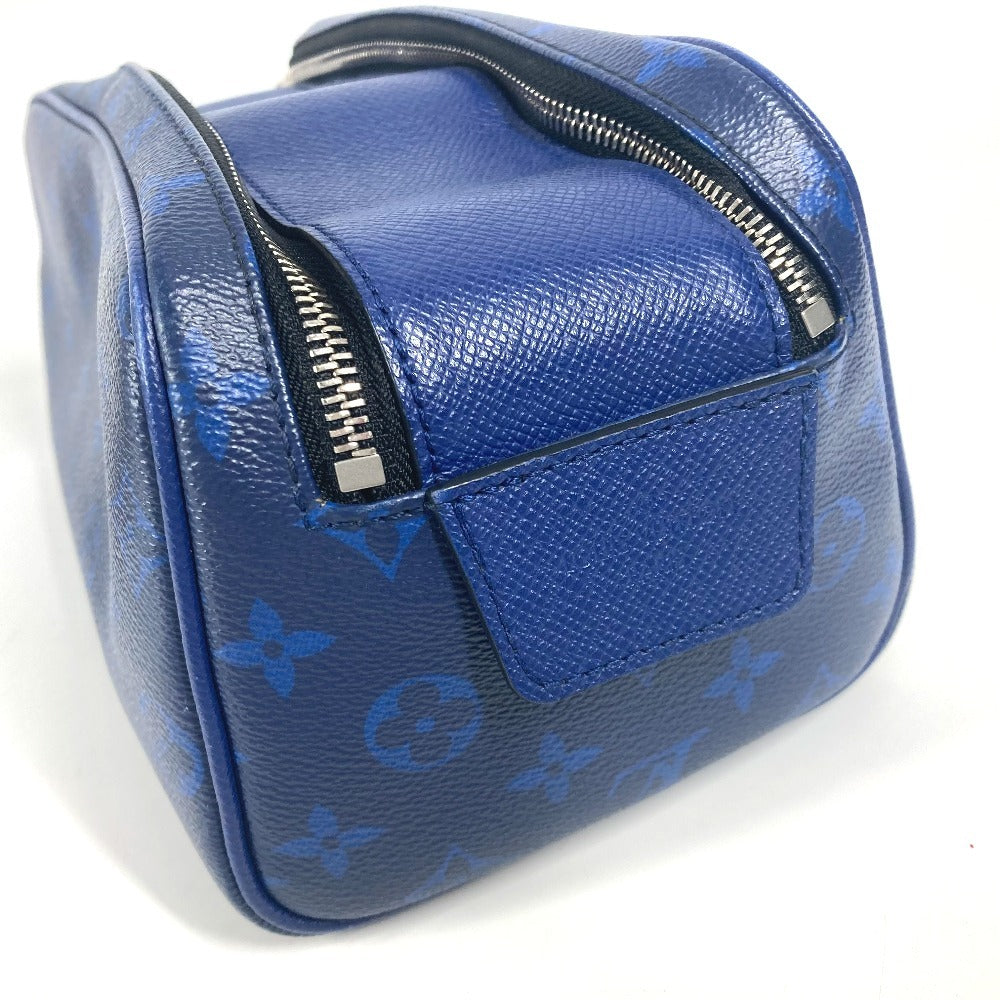 LOUIS VUITTON M30849 タイガラマ ドップ・キット ポーチ ハンドバッグ クラッチバッグ セカンドバッグ タイガレザー ユニセックス ブルー