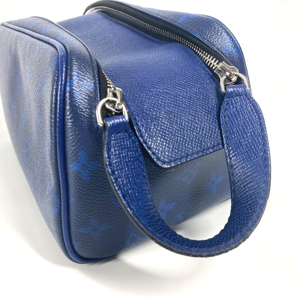 LOUIS VUITTON M30849 タイガラマ ドップ・キット ポーチ ハンドバッグ クラッチバッグ セカンドバッグ タイガレザー ユニセックス ブルー