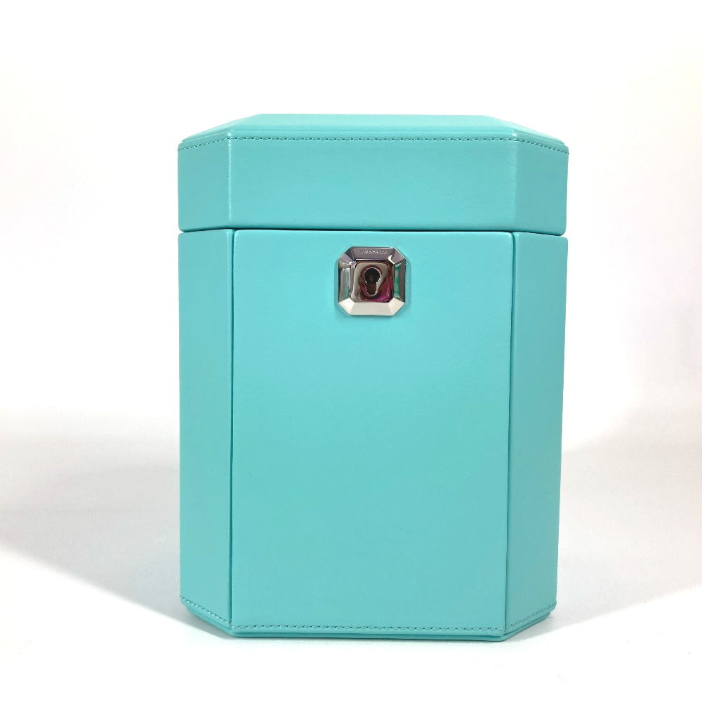 TIFFANY&Co. 73476933 ティファニー ファセット ジュエリー ボックス（トール） アクセサリーケース ボックス BOX ジュエリーボックス 小物入れ レザー レディース ブルー
