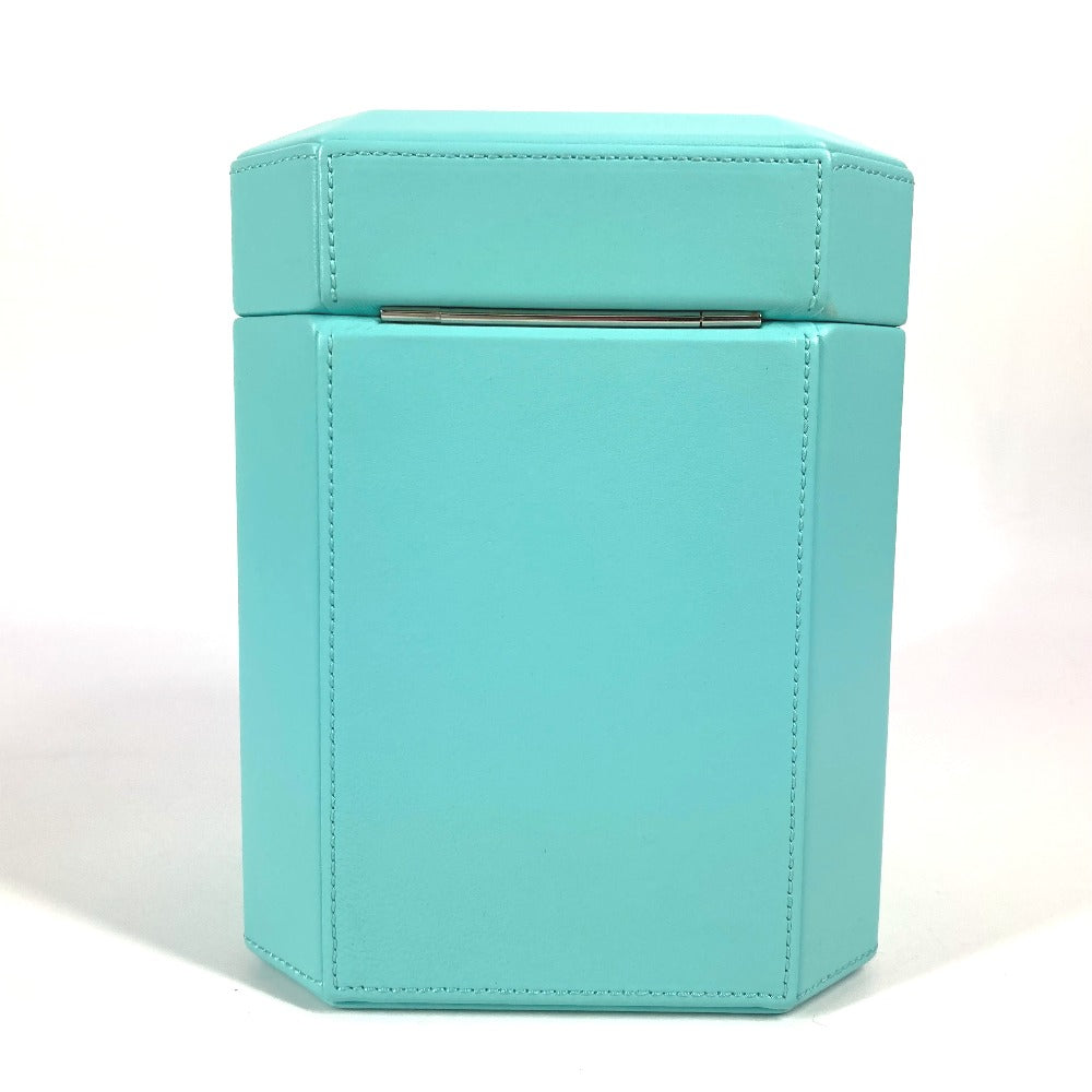 TIFFANY&Co. 73476933 ティファニー ファセット ジュエリー ボックス（トール） アクセサリーケース ボックス BOX ジュエリーボックス 小物入れ レザー レディース ブルー