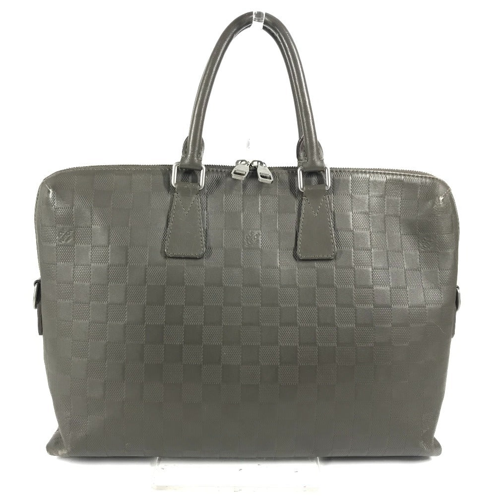 LOUIS VUITTON ダミエアンフィニ ポルトドキュマンジュール PDJ 書類バッグ トートバッグ カバン ブリーフケース ハンドバッグ ビジネスバッグ ダミエアンフィニレザー ユニセックス グラニ グレージュ