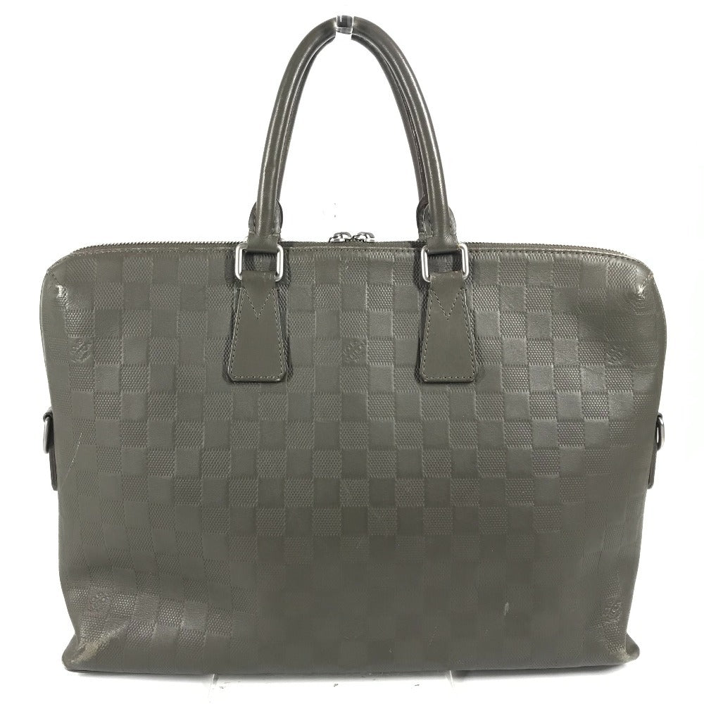 LOUIS VUITTON ダミエアンフィニ ポルトドキュマンジュール PDJ 書類バッグ トートバッグ カバン ブリーフケース ハンドバッグ ビジネスバッグ ダミエアンフィニレザー ユニセックス グラニ グレージュ