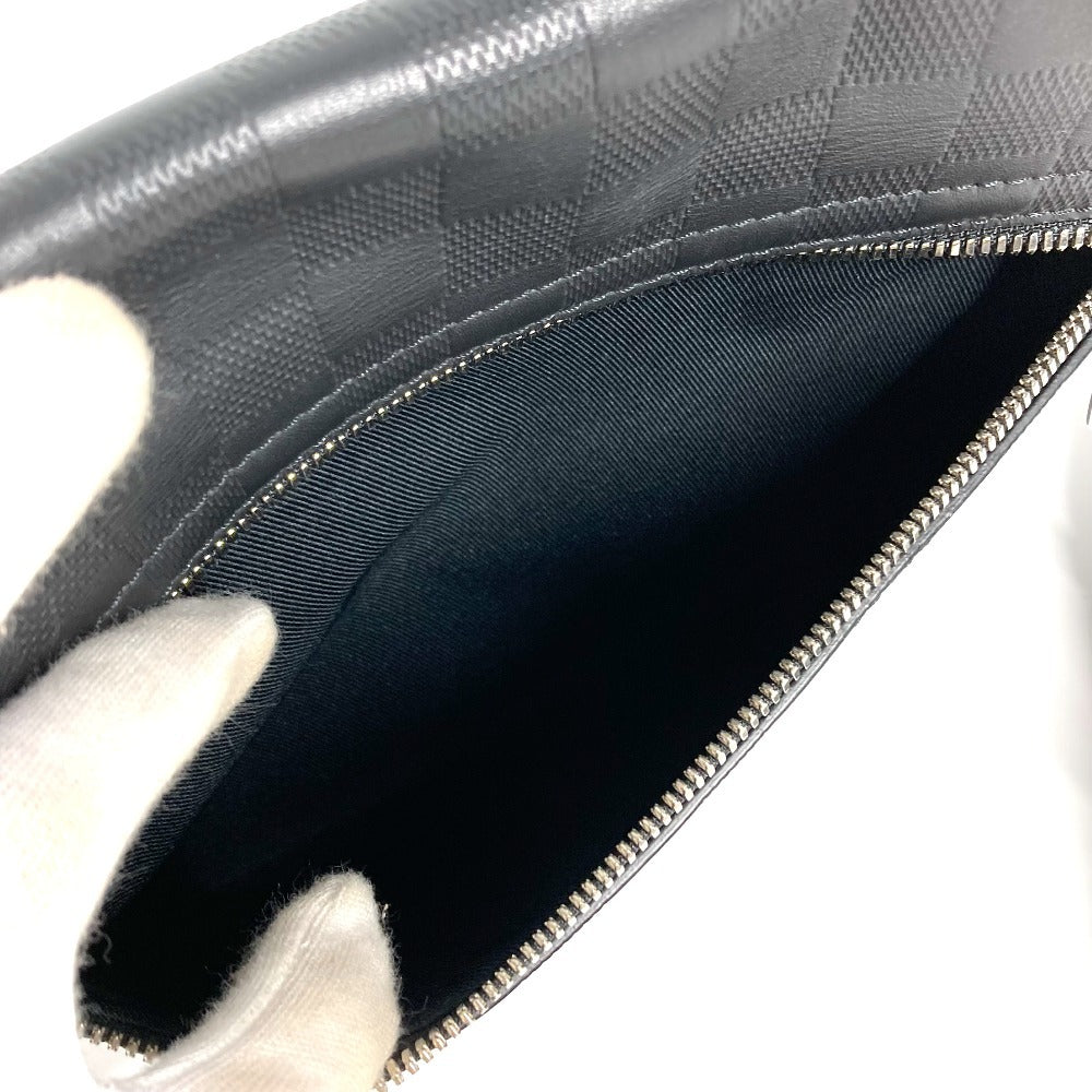 LOUIS VUITTON N42711 ダミエアンフィニ ディストリクト PM NV3　 斜め掛け カバン フラップ メッセンジャーバッグ ショルダーバッグ ダミエアンフィニレザー ユニセックス ノワール ブラック