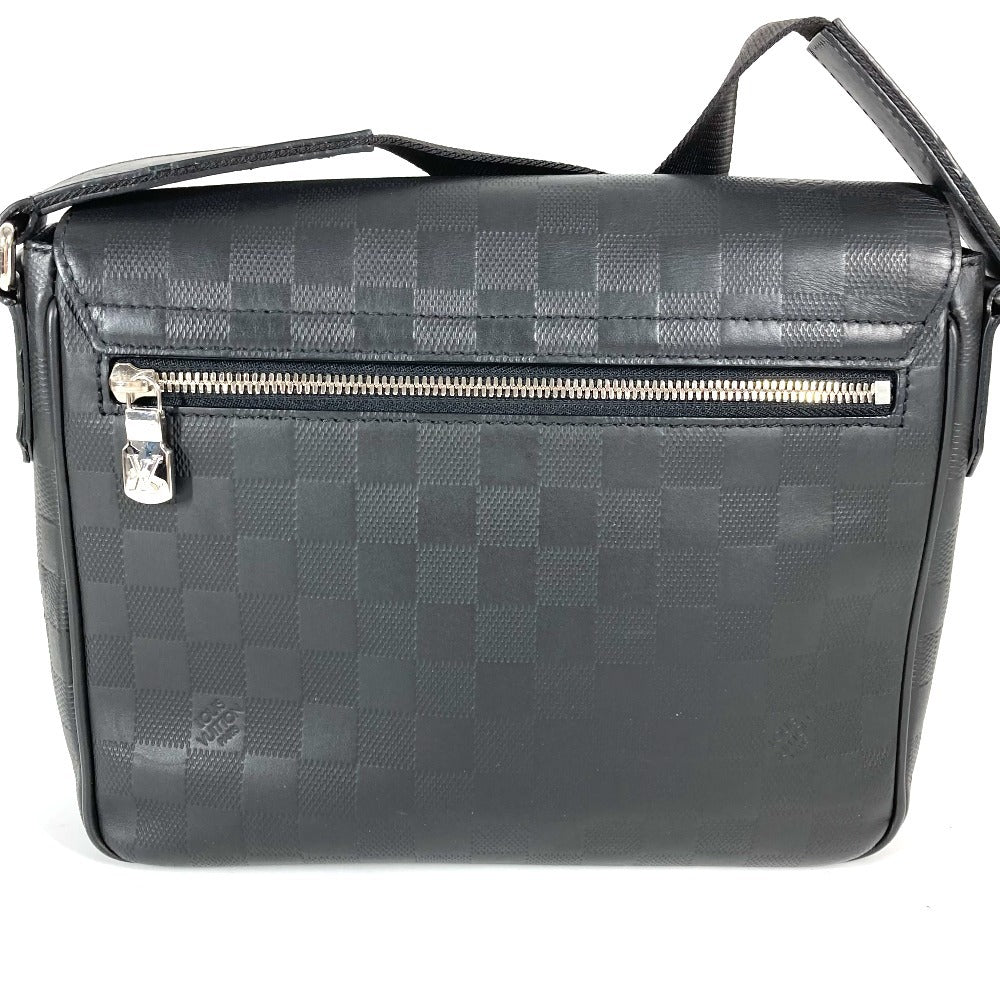 LOUIS VUITTON N42711 ダミエアンフィニ ディストリクト PM NV3　 斜め掛け カバン フラップ メッセンジャーバッグ ショルダーバッグ ダミエアンフィニレザー ユニセックス ノワール ブラック