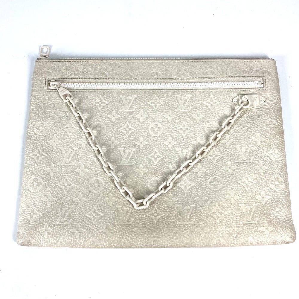 LOUIS VUITTON M67462 トリヨン モノグラム ポシェット A4 ヴァージルアブロー ポーチ カバン チェーン クラッチバッグ トリヨンレザー ユニセックス ホワイト