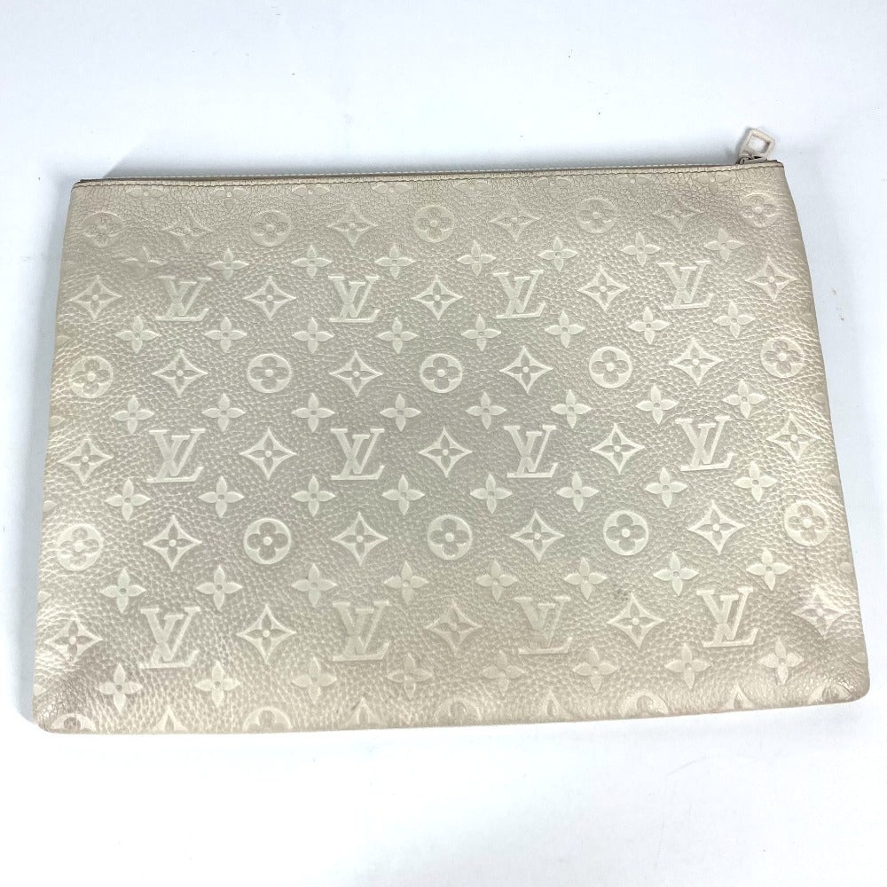 LOUIS VUITTON M67462 トリヨン モノグラム ポシェット A4 ヴァージルアブロー ポーチ カバン チェーン クラッチバッグ トリヨンレザー ユニセックス ホワイト
