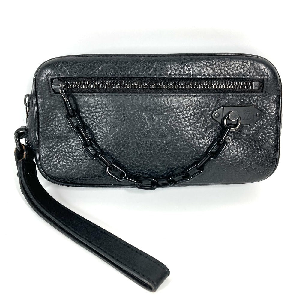 LOUIS VUITTON M55703 モノグラムトリヨン チェーン ポシェットヴォルガ カバン ポーチ セカンドバッグ ストラップ付 クラッチバッグ トリヨンレザー ユニセックス ノワール ブラック