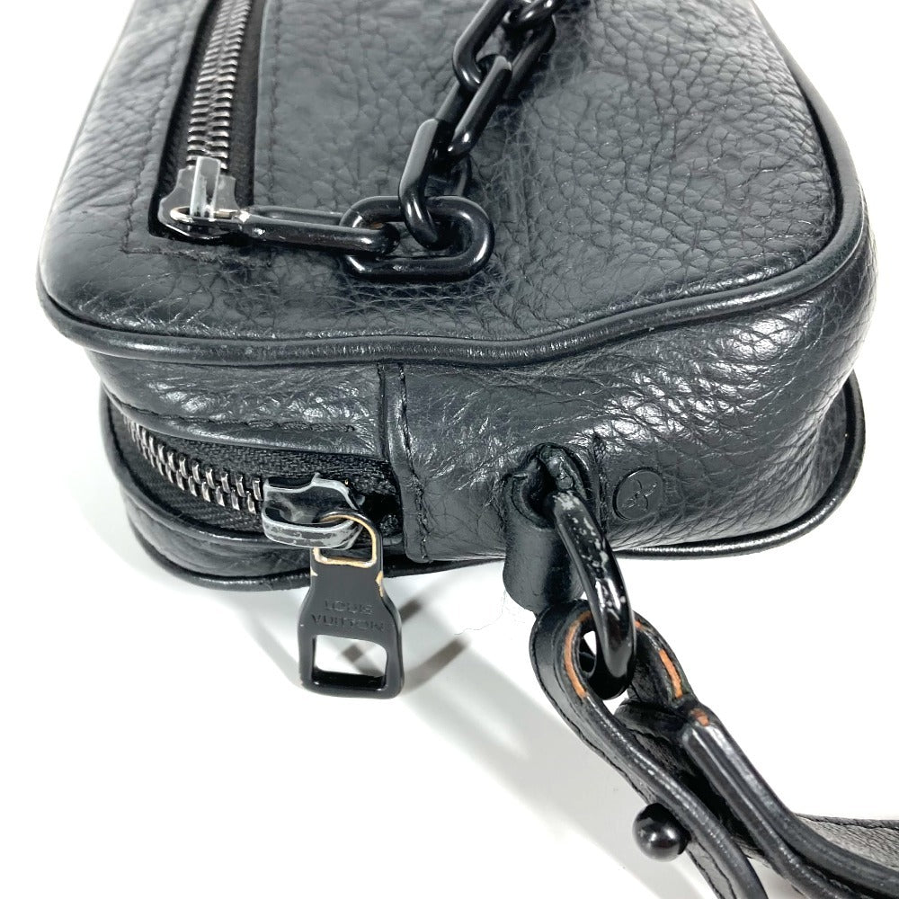 LOUIS VUITTON M55703 モノグラムトリヨン チェーン ポシェットヴォルガ カバン ポーチ セカンドバッグ ストラップ付 クラッチバッグ トリヨンレザー ユニセックス ノワール ブラック