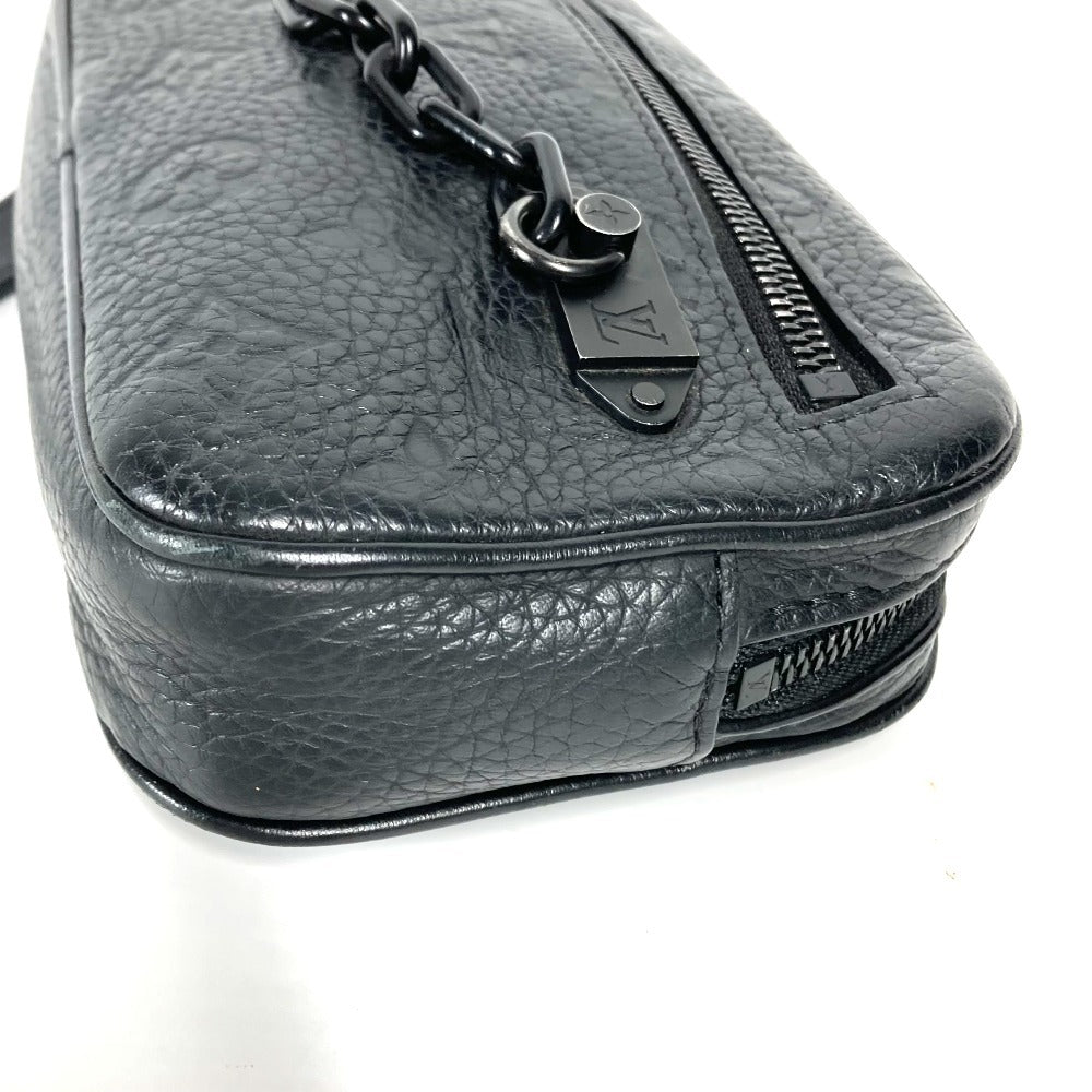 LOUIS VUITTON M55703 モノグラムトリヨン チェーン ポシェットヴォルガ カバン ポーチ セカンドバッグ ストラップ付 クラッチバッグ トリヨンレザー ユニセックス ノワール ブラック