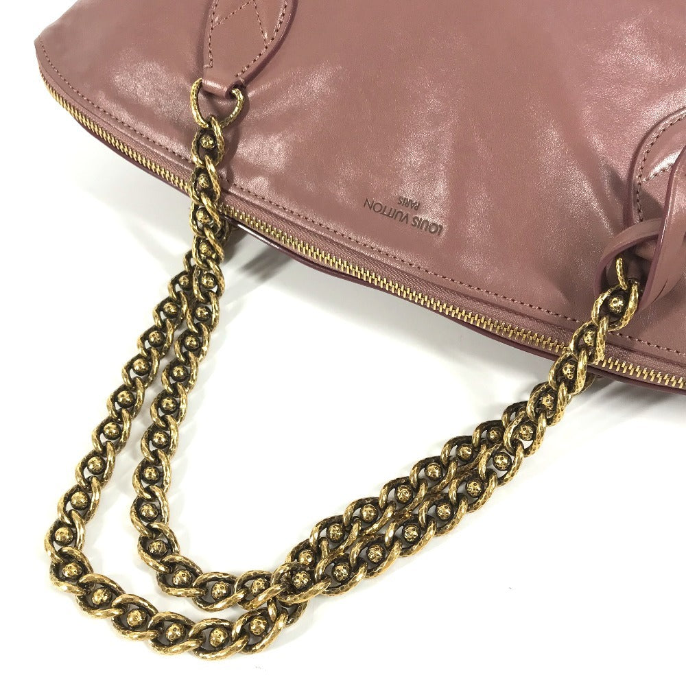 LOUIS VUITTON M94358 ロックイット チェーン カバン Wチェーン 肩掛け トートバッグ ショルダーバッグ カーフレザー レディース ローズ ピンク