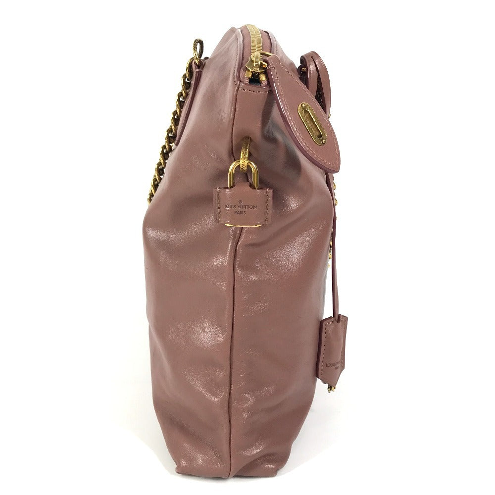 LOUIS VUITTON M94358 ロックイット チェーン カバン Wチェーン 肩掛け トートバッグ ショルダーバッグ カーフレザー レディース ローズ ピンク