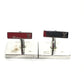 LOUIS VUITTON Train-patterned Button de Manchette Cufflinks, AG925, Men's, Blue