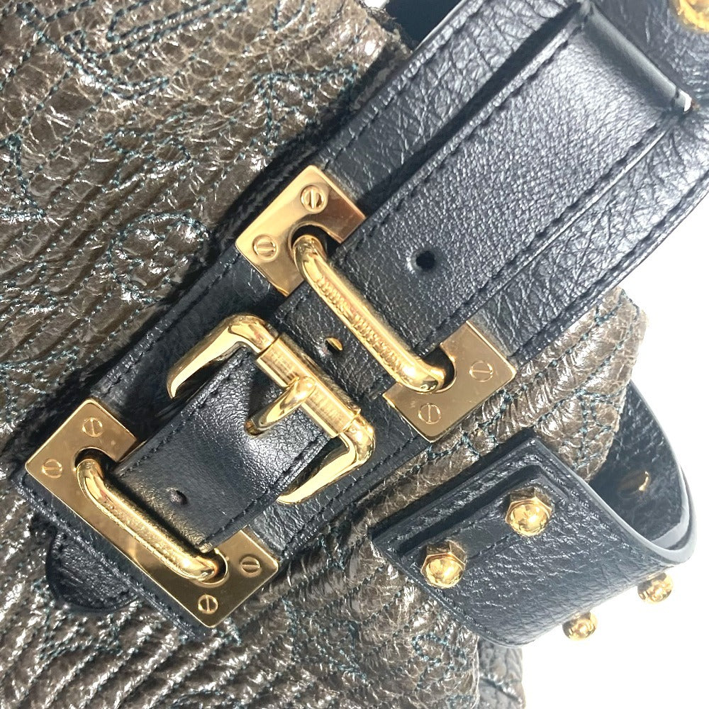 LOUIS VUITTON M95595 Monogram Motard Biker Handbag/Tote/Shoulder Bag, Monogram Motard, Women's, Noir/Black
