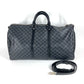 LOUIS VUITTON N41413 Damier Graphite Keepall Bandouliere 55 2-Way Bag, Travel Bag, Boston Bag, Damier Graphite Canvas, Unisex, Black