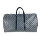 LOUIS VUITTON N41413 Damier Graphite Keepall Bandouliere 55 2-Way Bag, Travel Bag, Boston Bag, Damier Graphite Canvas, Unisex, Black