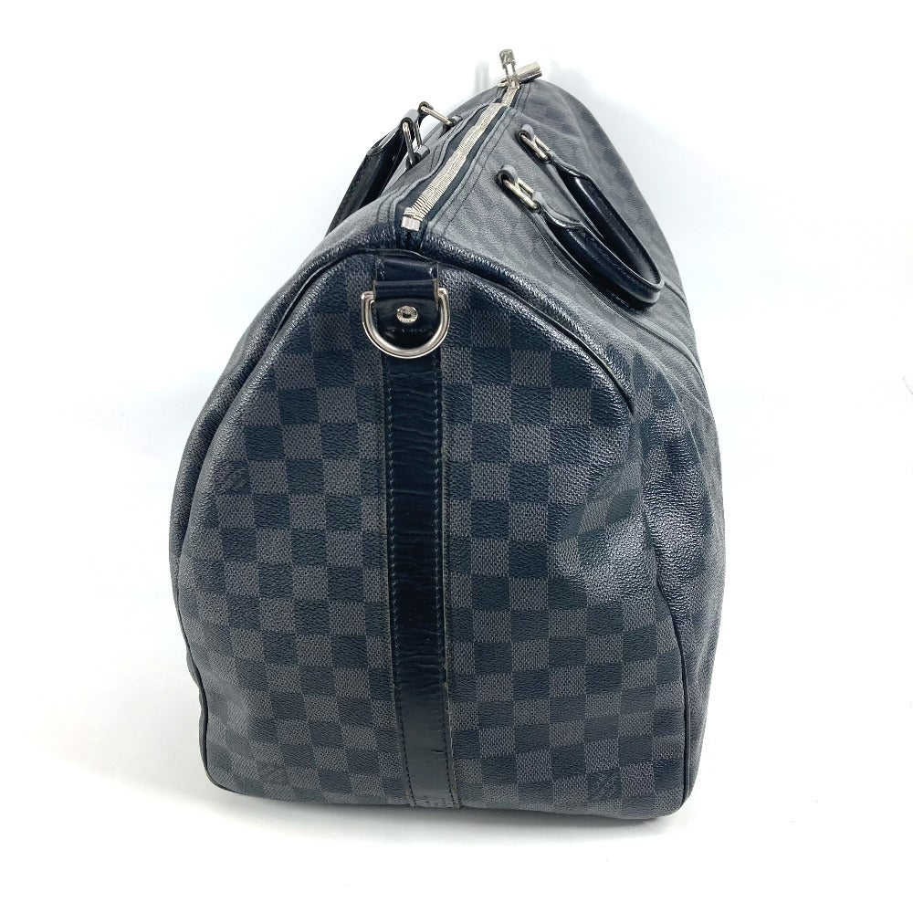 LOUIS VUITTON N41413 Damier Graphite Keepall Bandouliere 55 2-Way Bag, Travel Bag, Boston Bag, Damier Graphite Canvas, Unisex, Black